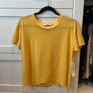 NWT Perfect White Tee yellow shirt